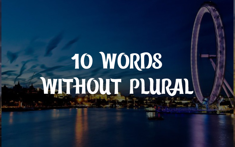 10 Words without plural